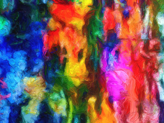 Impression abstract texture art. Artistic bright bacground. Oil painting artwork. Modern style graphic wallpaper. Large strokes of paint. Colorful pattern for design work. Good as wallpaper.