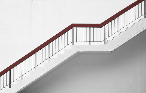 stairs with minimalism wall
