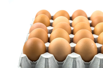 Fresh Eggs in the package isolated