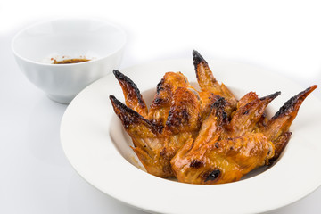 Grilled Chicken Wings with Red Spicy Sauce