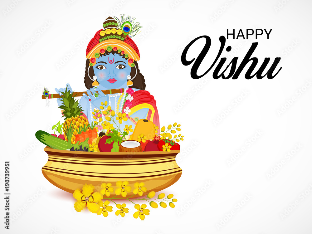 Wall mural Happy Vishu