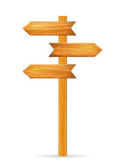 Wooden sign post