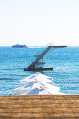 Springboard, view from Rhodes port, Greece