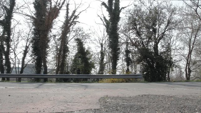 Time lapse shot of traffic at road