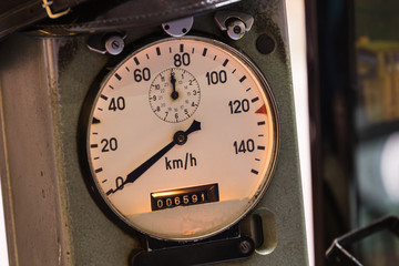 old speedometer for large machines