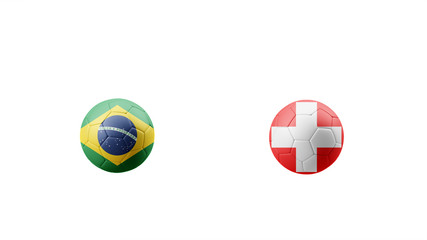 Obraz premium Brazil vs Switzerland