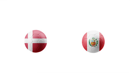Naklejka premium Denmark vs Peru