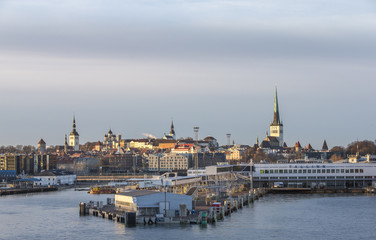 Obraz premium old city Tallinn from the Baltic Sea