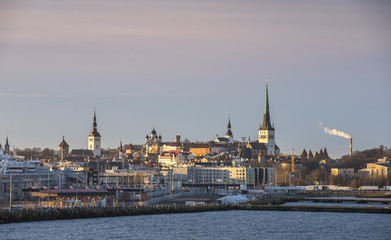 old city Tallinn from the Baltic Sea