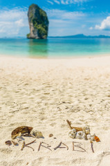 beautiful view of the beach Poda island