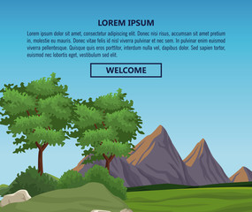 Nature landscape infographic vector illustration graphic design