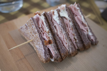 Ham and cheese sandwich