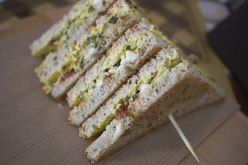 Vegetarian sandwich with tomato and cheese