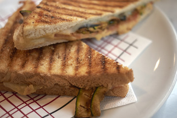 Vegetarian sandwich with grilled vegetables