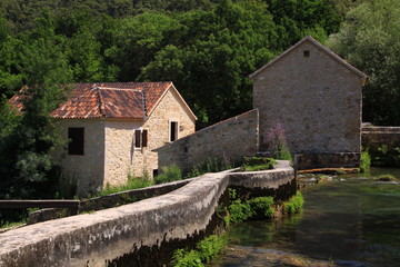 Fototapeta na wymiar Old house in Krka National Park in Croatia 