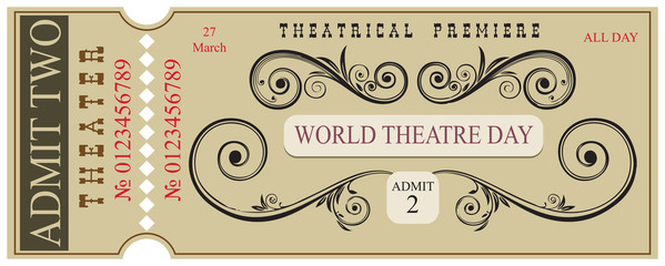 Blank for ticket World Theater Day