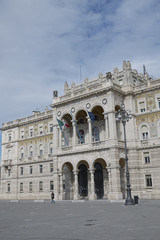 Fototapeta na wymiar Trieste, Italy - March 19, 2018 : View of Palazzo della Luogotenenza austriaca building