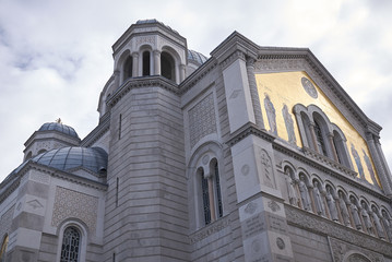Obraz premium Trieste, Italy - March 19, 2018 : Santissima Trinita and San Spiridione temple