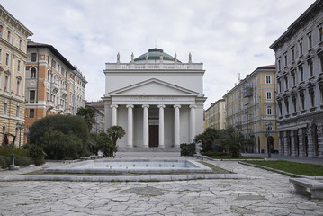 Fototapeta premium Trieste, Italy - March 19, 2018 : Santissima Trinita and San Spiridione temple