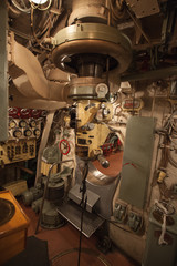 periscope on main command post submarine inside