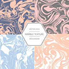 Beautiful marbling effect. Gorgeous abstract background set.