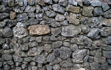 Background grey, rough, stone wall.