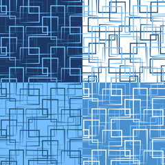 Set of geometric seamless texture with squares