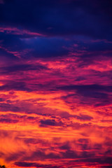 nubes rojas, red clouds