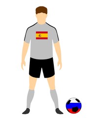 Footballeur de l'équipe d'Espagne au Mondiale 2018	