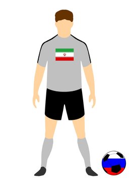 Footballeur de l'équipe d'Iran au Mondiale 2018	