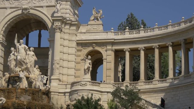 Sculptures on the Palais Longchamp in Marseilles