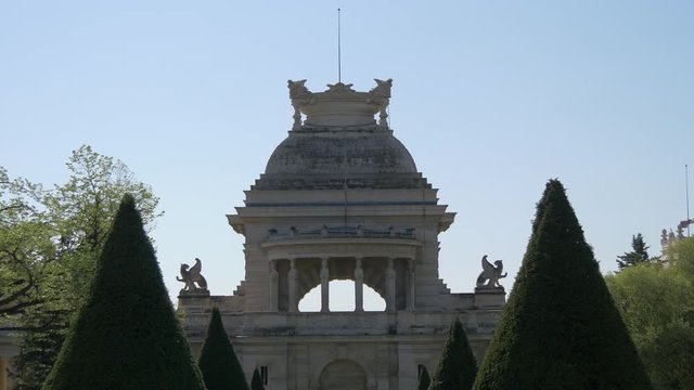 The top of Palais Longchamp in Marseilles