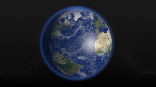 Earth Rotating/Looping 3-D Seamless Animation in 1080 HD resolution (20 second interval). Earth texture maps courtesy of NASA; http://visibleearth.nasa.gov/