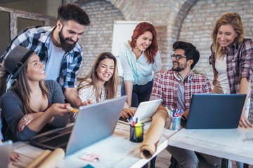 Group business people meeting to discuss ideas in modern office