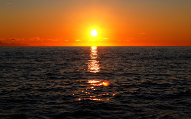 Sunset on the sea