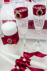 The elegant dinner table