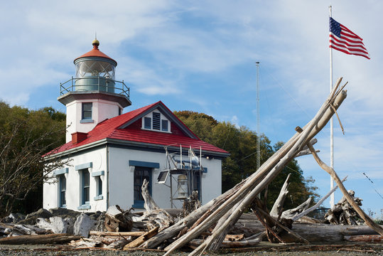 The Lighthouse At Point Robinson, Vashon Island, Washington