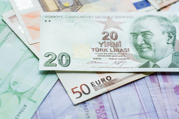 euro and turkish lira