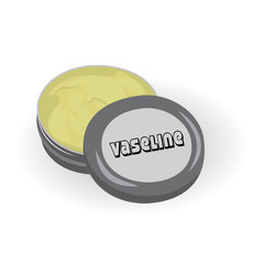 Vaseline petroleum for cosmetic use vector illustration