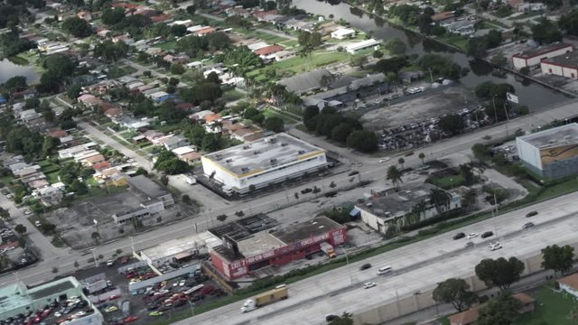Miami highway aerial view 143