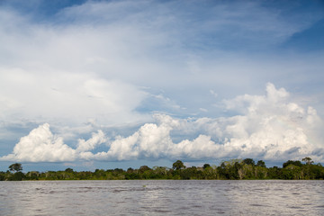 Monsoon Sky Over The Amazon River Near Iquitos, Peru