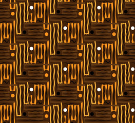 Fototapeta premium Seamless repeating African pattern