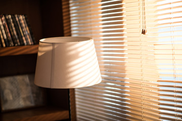 White lamp and window and sunlight.