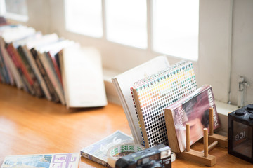Book and white window.