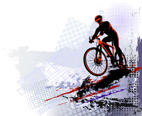 Bicycle race. Biker sport. Vector illustration   - 198764915