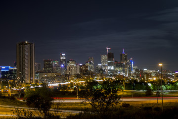 Fototapeta na wymiar Denver night skyline