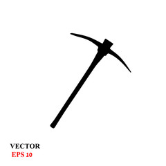 the pickaxe icon. vector illustration