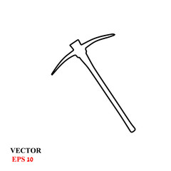 the pickaxe icon. vector illustration
