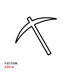 the pickaxe icon. vector illustration