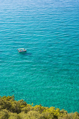 boat in the open sea